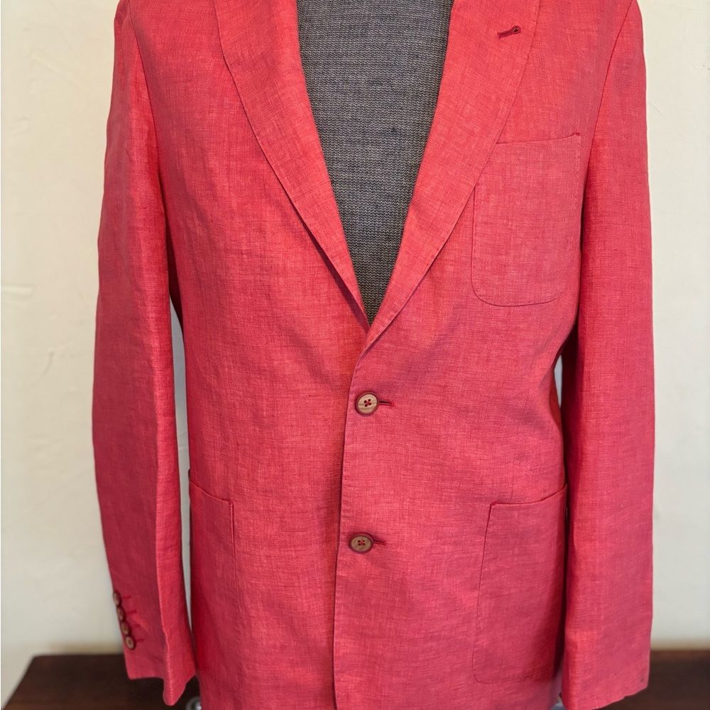 Robert Graham Linen Sport Coat with Notched Lapels